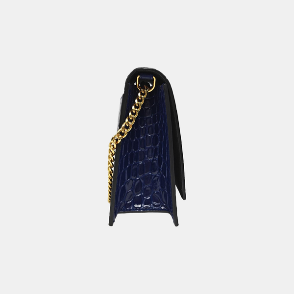 Calfskin Shoulder Bag Blue