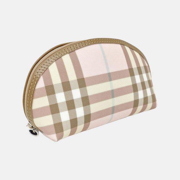 Coated Canvas Clutch Pink