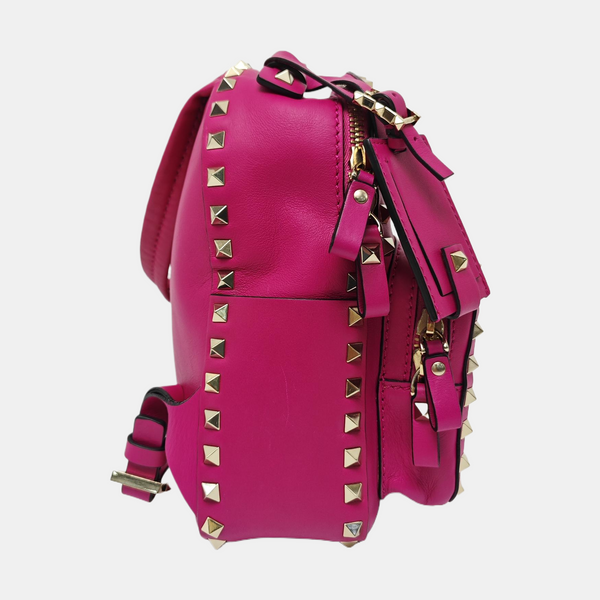 Rockstud Calfskin Red