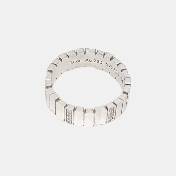 18k White Gold Silver Ring EU 54