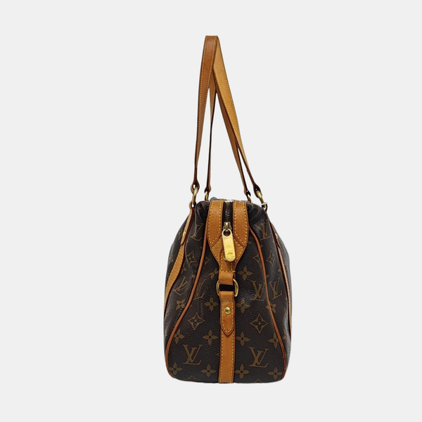 STRESA Monogram Coated Canvas Brown