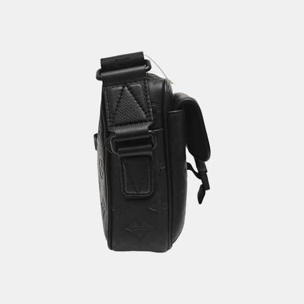 Monogram Calfskin Shoulder Bag Black