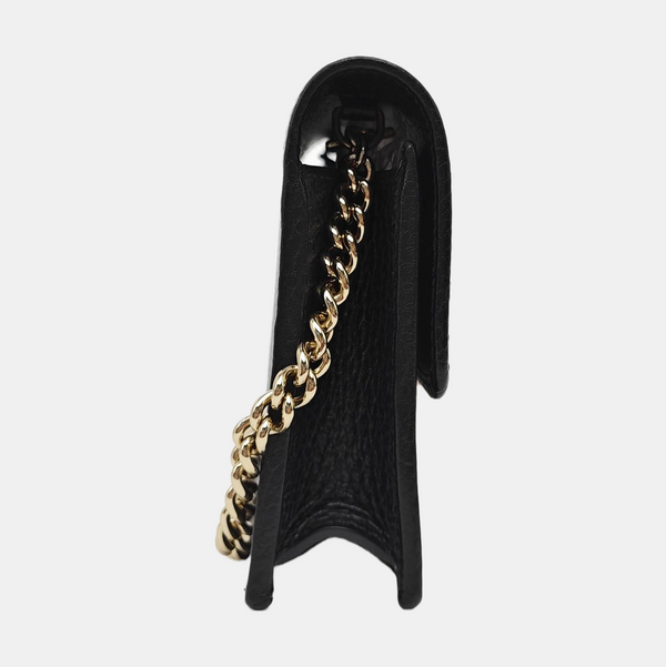 Interlocking G Small Calfskin Black