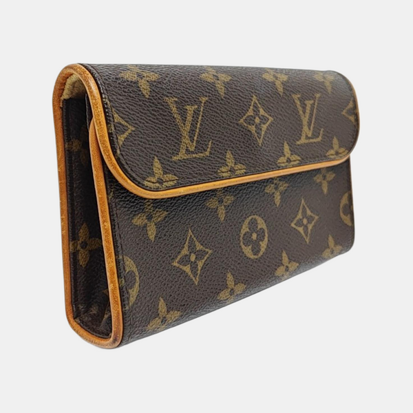 FLORENTINE Monogram Coated Canvas Brown