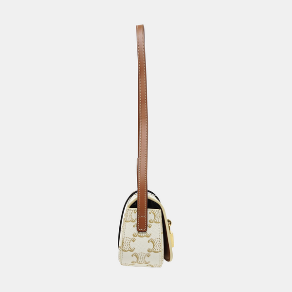 Coated Canvas Shoulder Bag White
