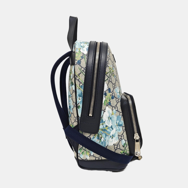 GG Blooms Small Monogram Coated Canvas Black