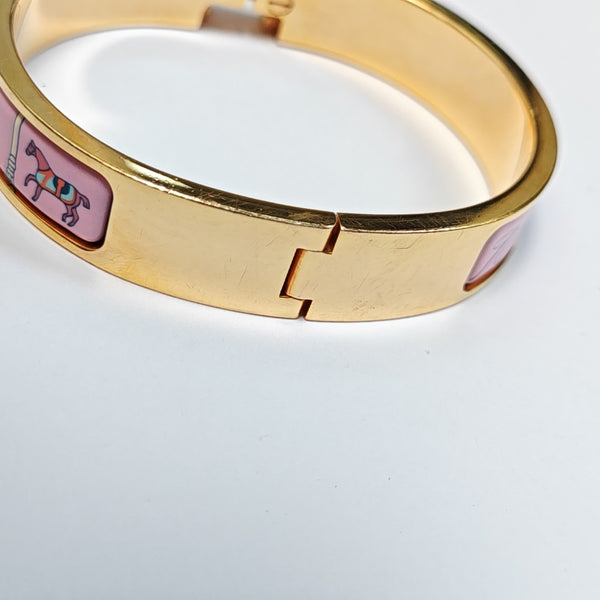 Clic H Metal Gold Bangle