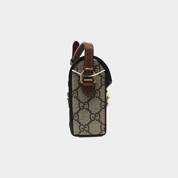 Horsebit 1955 Mini Monogram Coated Canvas Beige