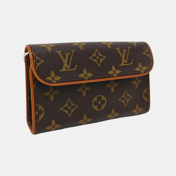 FLORENTINE Monogram Coated Canvas Brown