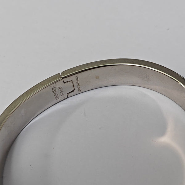 Clic H Metal Green Bangle