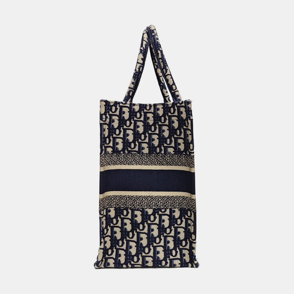 Book Tote Medium Oblique Canvas Blue