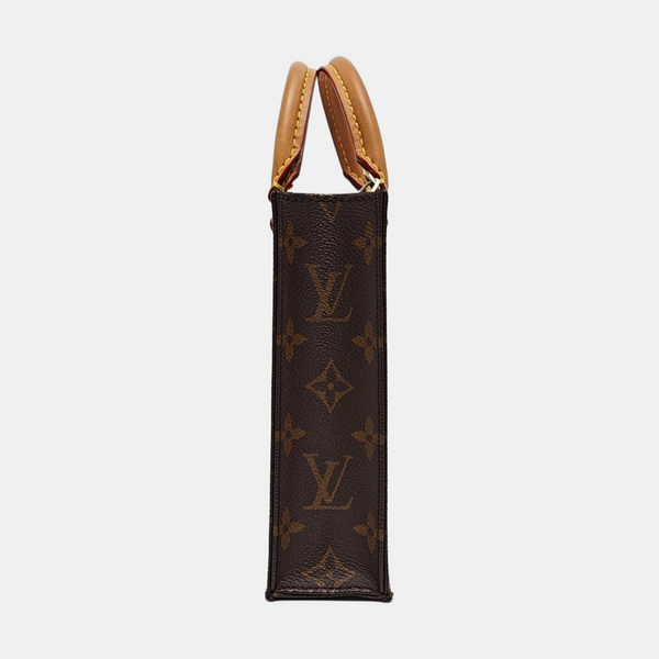 SAC PLAT Mini Monogram Coated Canvas Brown