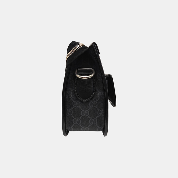 Monogram Calfskin Shoulder Bag Small Black