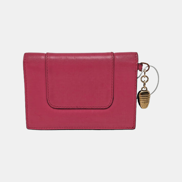 SERPENTI FOREVER Calfskin Red Card Holder
