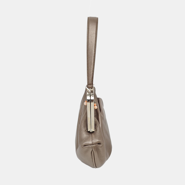 Calfskin Top Handle Bag Gray