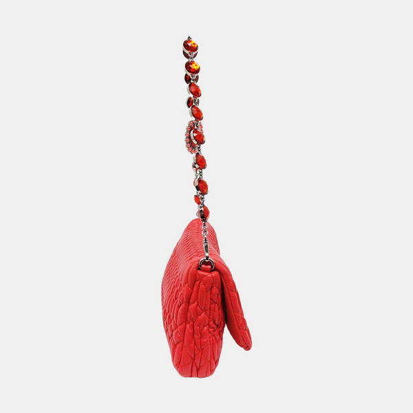 Crystal Quilted Lambskin Red