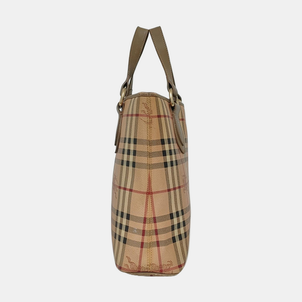 Coated Canvas Tote Bag Beige