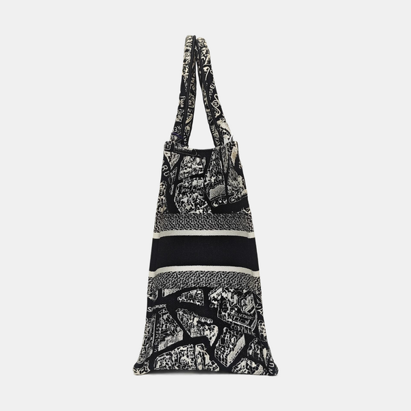 Book Tote Medium Canvas Black