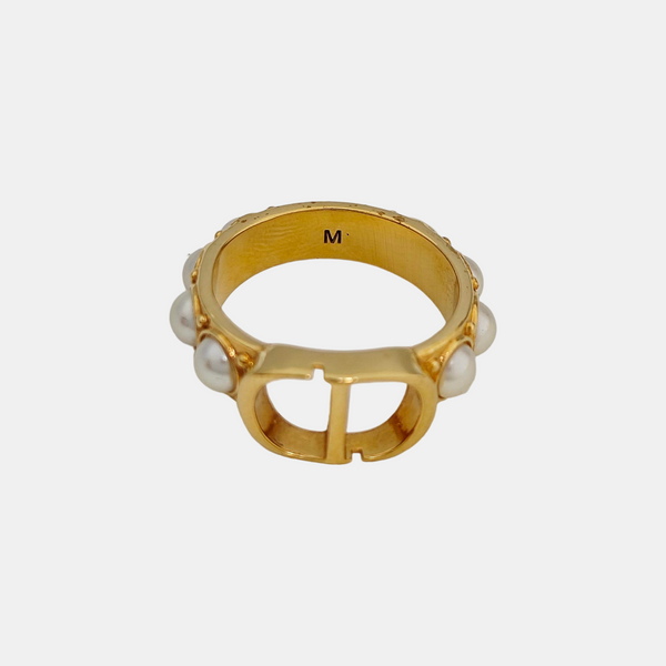 30 Montaigne Faux Pearl Gold Ring EU 53