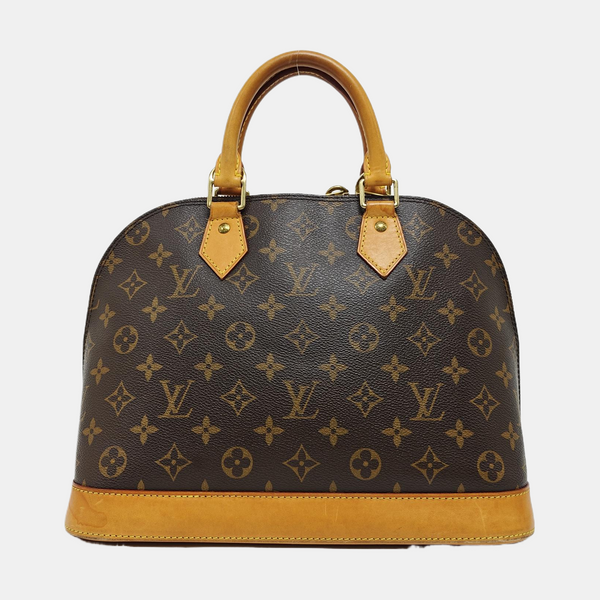 ALMA PM Monogram Coated Canvas Brown
