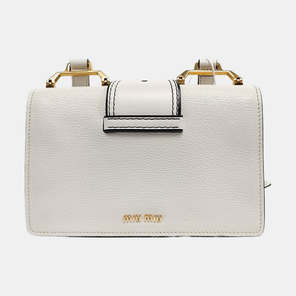 Miu Lady Calfskin White