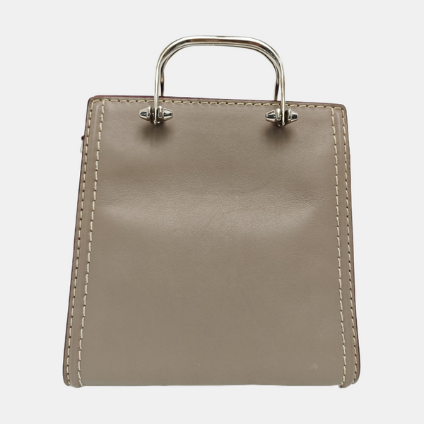 Calfskin Shoulder Bag Gray