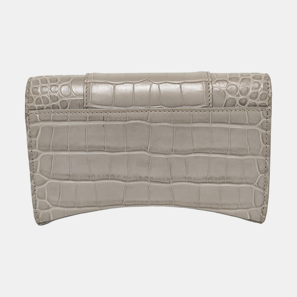 Hourglass Wallet On Chain Mini Calfskin Gray