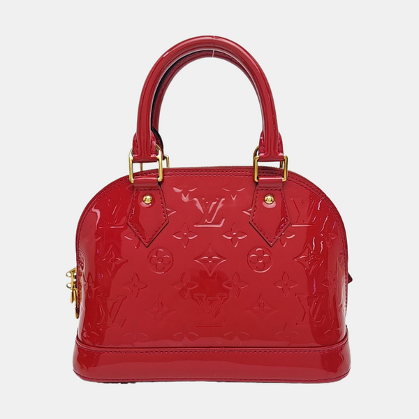 ALMA BB Monogram Patent Leather Red
