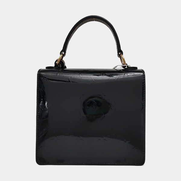 SPRING STREET Monogram Patent Leather Black
