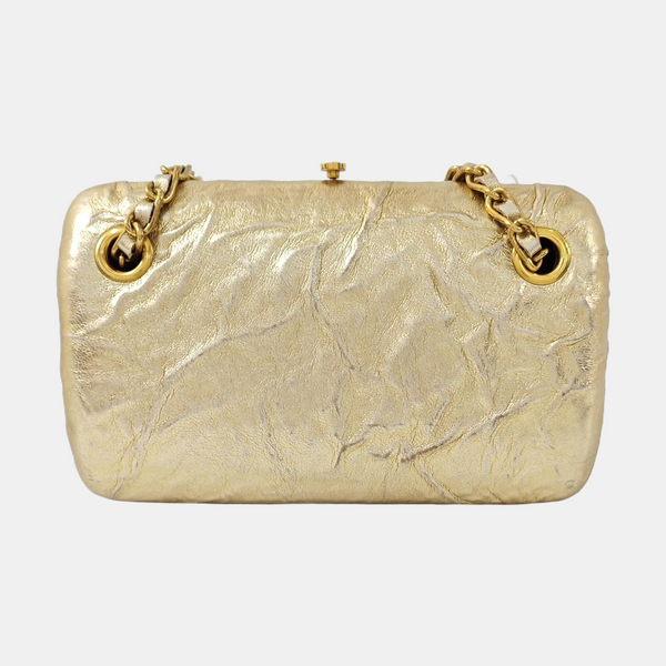 Lambskin Shoulder Bag Gold