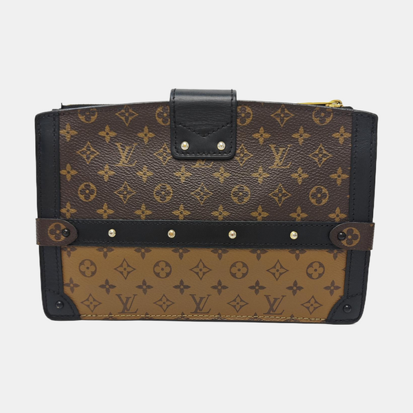 TRUNK Monogram Coated Canvas Brown