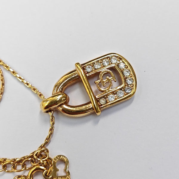 Petit CD Metal Gold Necklace