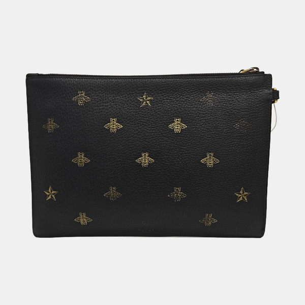 Bee Web Calfskin Black