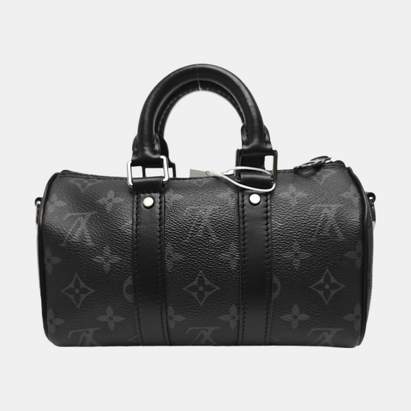KEEPALL Mini Monogram Coated Canvas Black