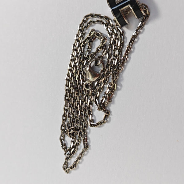 Pop H Metal Silver Necklace