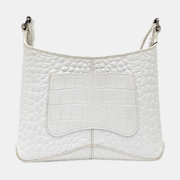 Calfskin Shoulder Bag Small White