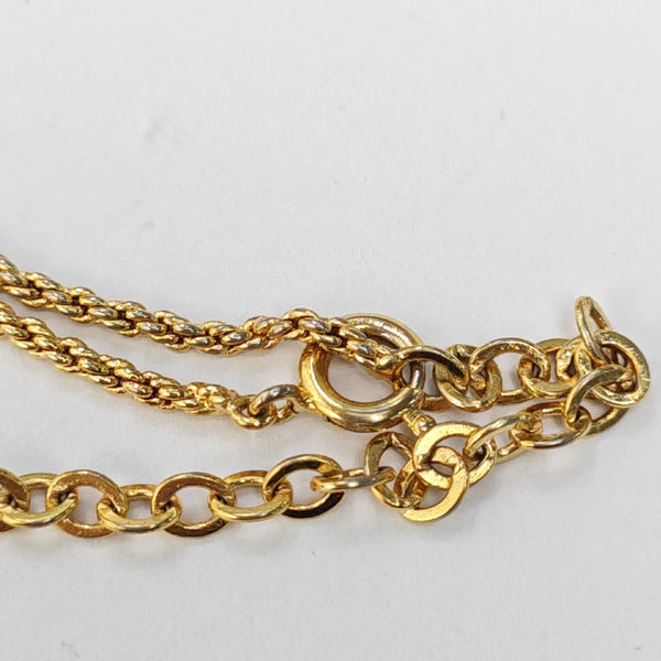 Twist Round Metal Gold Necklace