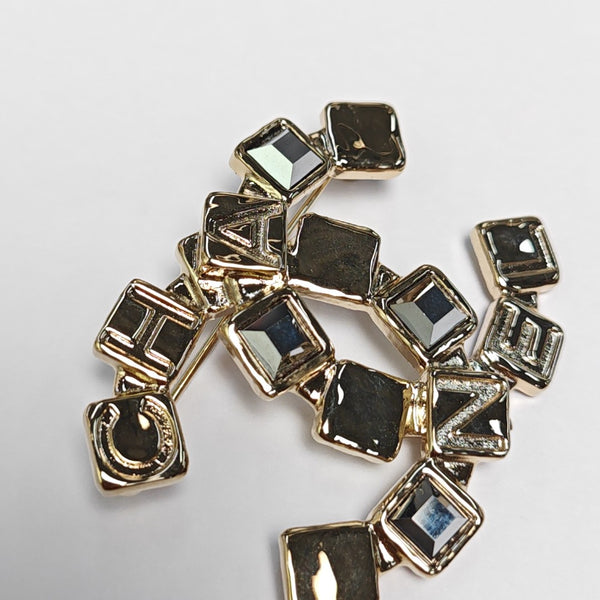 Metal Gold Brooch