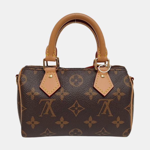 SPEEDY Nano Monogram Coated Canvas Brown