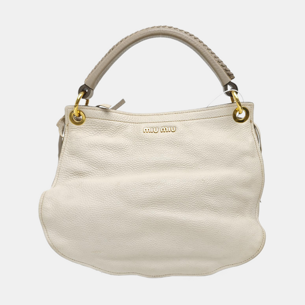 Calfskin Shoulder Bag Gray