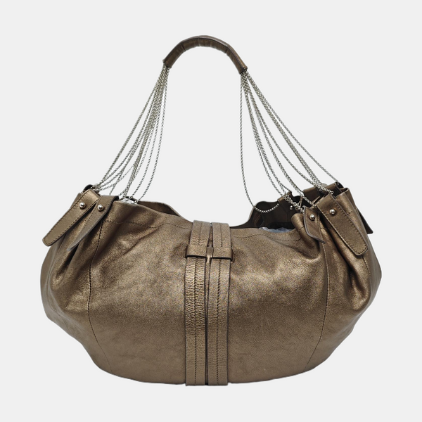 Calfskin Shoulder Bag Gold