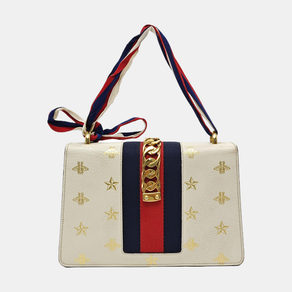 Calfskin Shoulder Bag Small White