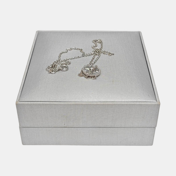 Rose Des Vents 18k White Gold Silver Necklace