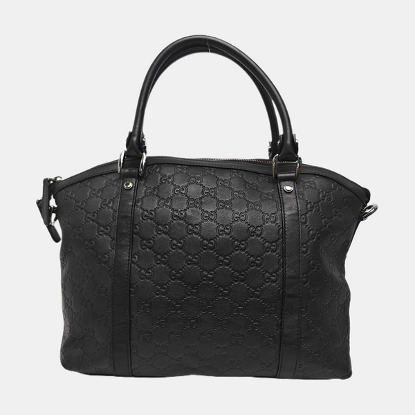Monogram Calfskin Tote Bag Black