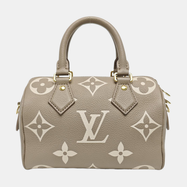 SPEEDY 20 Monogram Calfskin Gray
