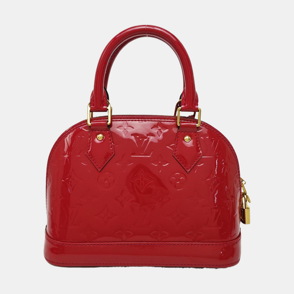 ALMA BB Monogram Patent Leather Red
