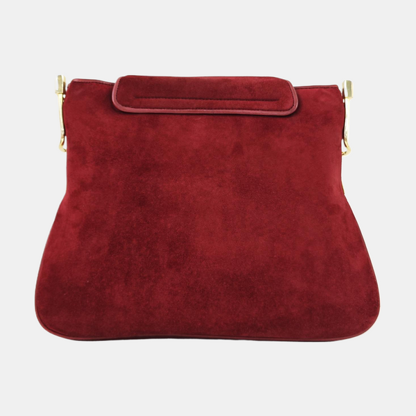 Suede Shoulder Bag Red