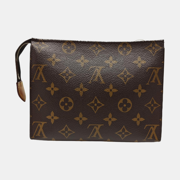 TOILET POCKET 19 Monogram Coated Canvas Brown