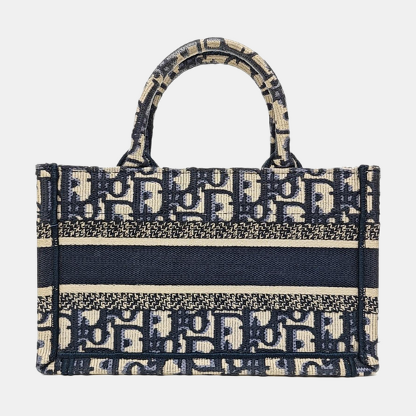 Book Tote Mini Oblique Canvas Blue