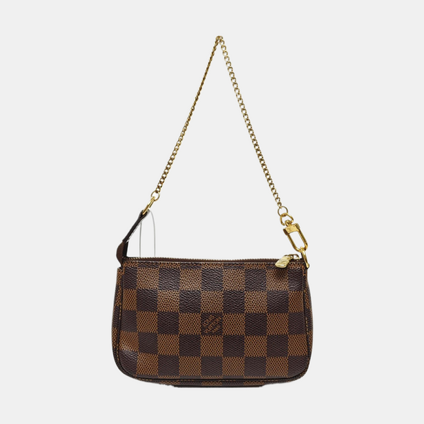 ACCESSOIRES Mini Damier Ebene Coated Canvas Brown